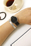Buy Shop Daniel Wellington Classic Reading Black Dial Black Leather Strap Watch For Women - DW00100147 USA Online