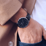 Buy Shop Daniel Wellington Classic Reading Black Dial Black Leather Strap Watch For Women - DW00100147 USA Online