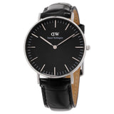 Buy Shop Daniel Wellington Classic Reading Black Dial Black Leather Strap Watch For Women - DW00100147 USA Online