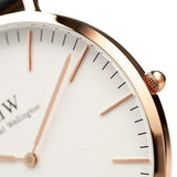 Buy Shop Daniel Wellington Classic Reading White Dial Black Leather Strap Watch For Men - DW00100014 USA Online