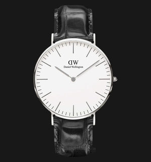 Buy Shop Daniel Wellington Classic Reading White Dial Black Leather Strap Watch For Men - DW00100028 USA Online