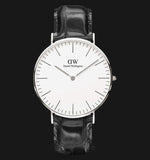 Buy Shop Daniel Wellington Classic Reading White Dial Black Leather Strap Watch For Men - DW00100028 USA Online