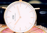 Buy Shop Daniel Wellington Classic Reading White Dial Black Leather Strap Watch For Women - DW00100041 USA Online
