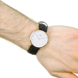 Buy Shop Daniel Wellington Classic Reading White Dial Black Leather Strap Watch For Women - DW00100041 USA Online