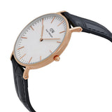 Buy Shop Daniel Wellington Classic Reading White Dial Black Leather Strap Watch For Women - DW00100041 USA Online