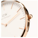 Buy Shop Daniel Wellington Classic Reading White Dial Black Leather Strap Watch For Women - DW00100041 USA Online