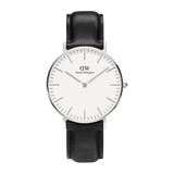 Buy Shop Daniel Wellington Classic Reading White Dial Black Leather Strap Watch For Women - DW00100058 USA Online