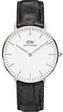 Buy Shop Daniel Wellington Classic Reading White Dial Black Leather Strap Watch For Women - DW00100058 USA Online