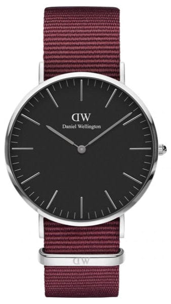 Buy Shop Daniel Wellington Classic Roselyn Black Dial Red NATO Strap Dial Watch For Women - DW00100270 USA Online