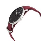 Buy Shop Daniel Wellington Classic Roselyn Black Dial Maroon Nylon Strap Watch For Women - DW00100274 USA Online