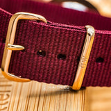 Buy Shop Daniel Wellington Classic Roselyn White Dial Maroon Nylon Strap Watch For Women - DW00100267 USA Online