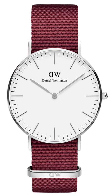 Daniel Wellington Classic Roselyn White Dial Red NATO Strap Watch For Women - DW00100268