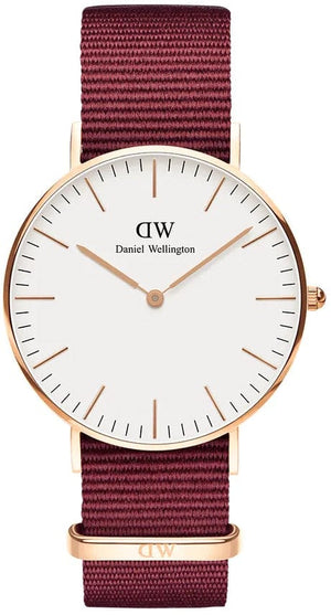 Buy Shop Daniel Wellington Classic Roselyn White Dial Red NATO Strap Watch For Women - DW00100271 USA Online