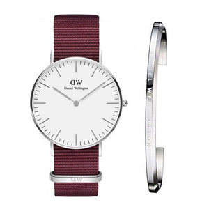 Buy Shop Daniel Wellington Classic Roselyn White Dial Red NATO Strap Watch For Women - DW00100272 USA Online