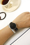 Buy Shop Daniel Wellington Classic Sheffield Black Dial Black Leather Strap Watch For Women - DW00100145 USA Online