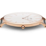 Buy Shop Daniel Wellington Classic Sheffield White Dial Black Leather Strap Watch For Men - DW00100007 USA Online