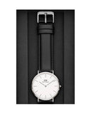 Buy Shop Daniel Wellington Classic Sheffield White Dial Black Leather Strap Watch For Men - DW0010003120 USA Online