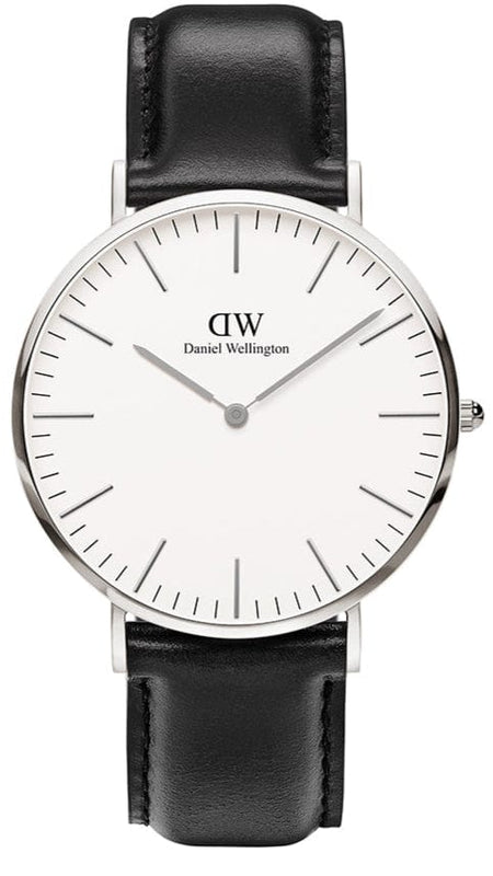Buy Shop Daniel Wellington Classic Sheffield White Dial Black Leather Strap Watch For Men - DW0010003120 USA Online
