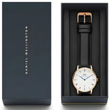 Buy Shop Daniel Wellington Classic Sheffield White Dial Black Leather Strap Watch For Men - DW00100084 USA Online