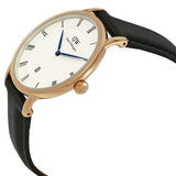 Buy Shop Daniel Wellington Classic Sheffield White Dial Black Leather Strap Watch For Men - DW00100084 USA Online