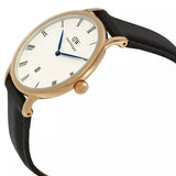 Buy Shop Daniel Wellington Classic Sheffield White Dial Black Leather Strap Watch For Men - DW00100084 USA Online