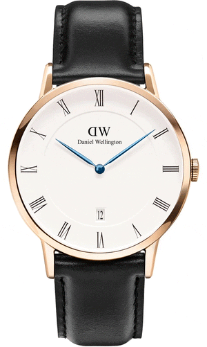 Buy Shop Daniel Wellington Classic Sheffield White Dial Black Leather Strap Watch For Men - DW00100084 USA Online