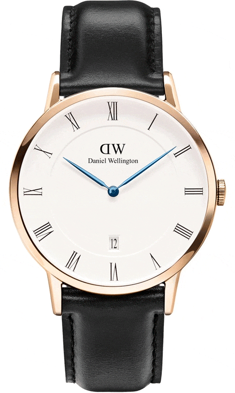 Buy Shop Daniel Wellington Classic Sheffield White Dial Black Leather Strap Watch For Men - DW00100084 USA Online