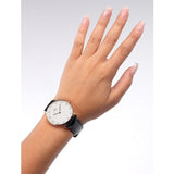 Buy Shop Daniel Wellington Classic Sheffield White Dial Black Leather Strap Watch For Women - DW00100076 USA Online