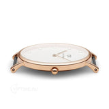 Buy Shop Daniel Wellington Classic Sheffield White Dial Black Leather Strap Watch For Women - DW00100076 USA Online