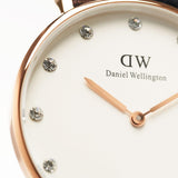 Buy Shop Daniel Wellington Classic Sheffield White Dial Black Leather Strap Watch For Women - DW00100076 USA Online