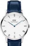 Buy Shop Daniel Wellington Classic Sheffield White Dial Navy Blue Leather Strap Watch For Women - DW00100194 USA Online