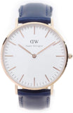 Buy Shop Daniel Wellington Classic Somerset White Dial Blue Leather Strap Watch For Men - DW00100121 USA Online