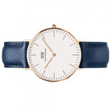 Buy Shop Daniel Wellington Classic Somerset White Dial Blue Leather Strap Watch For Women - DW00100123 USA Online