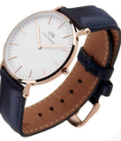 Buy Shop Daniel Wellington Classic Somerset White Dial Blue Leather Strap Watch For Women - DW00100123 USA Online