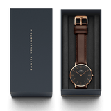 Buy Shop Daniel Wellington Classic St Mawes Black Dial Brown Leather Strap Watch For Men - DW00100124 USA Online
