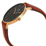 Buy Shop Daniel Wellington Classic St Mawes Black Dial Brown Leather Strap Watch For Men - DW00100124 USA Online