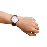 Buy Shop Daniel Wellington Classic St Mawes White Dial Brown Leather Strap Watch For Men - DW00100006 USA Online