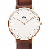 Buy Shop Daniel Wellington Classic St Mawes White Dial Brown Leather Strap Watch For Men - DW00100006 USA Online