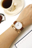 Buy Shop Daniel Wellington Classic St. Mawes White Dial Brown Leather Strap Watch for Men - DW00100035 USA Online
