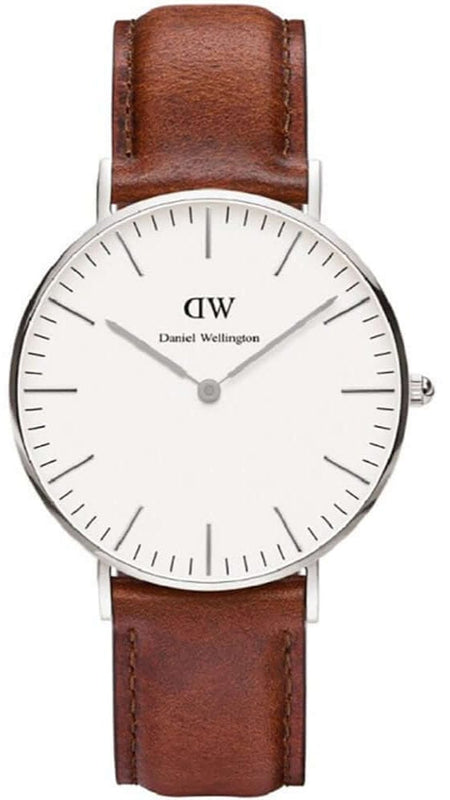 Buy Shop Daniel Wellington Classic St Mawes White Dial Brown Leather Strap Watch For Women - DW00100152 USA Online