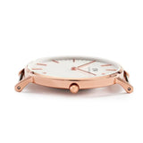 Buy Shop Daniel Wellington Classic Suffolk White Dial Brown Leather Strap Watch For Men - DW00100122 USA Online