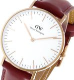 Buy Shop Daniel Wellington Classic Suffolk White Dial Brown Leather Strap Watch For Men - DW00100122 USA Online
