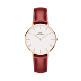 Buy Shop Daniel Wellington Classic Suffolk White Dial Brown Leather Strap Watch For Women - DW00100120 USA Online