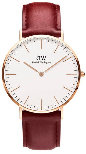 Buy Shop Daniel Wellington Classic Suffolk White Dial Brown Leather Strap Watch For Women - DW00100120 USA Online