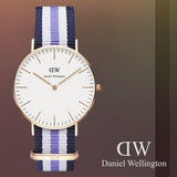 Buy Shop Daniel Wellington Classic Trinity White Dial Three Tone Nylon Strap Watch For Women - 0509DW USA Online