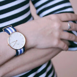 Buy Shop Daniel Wellington Classic Trinity White Dial Three Tone Nylon Strap Watch For Women - 0509DW USA Online