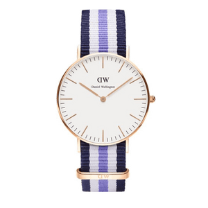 Buy Shop Daniel Wellington Classic Trinity White Dial Three Tone Nylon Strap Watch For Women - 0509DW USA Online