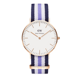 Buy Shop Daniel Wellington Classic Trinity White Dial Three Tone Nylon Strap Watch For Women - 0509DW USA Online