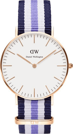Buy Shop Daniel Wellington Classic Trinity White Dial Three Tone Nylon Strap Watch For Women - 0509DW USA Online