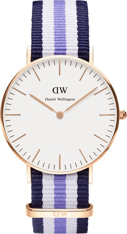 Buy Shop Daniel Wellington Classic Trinity White Dial Three Tone Nylon Strap Watch For Women - 0509DW USA Online